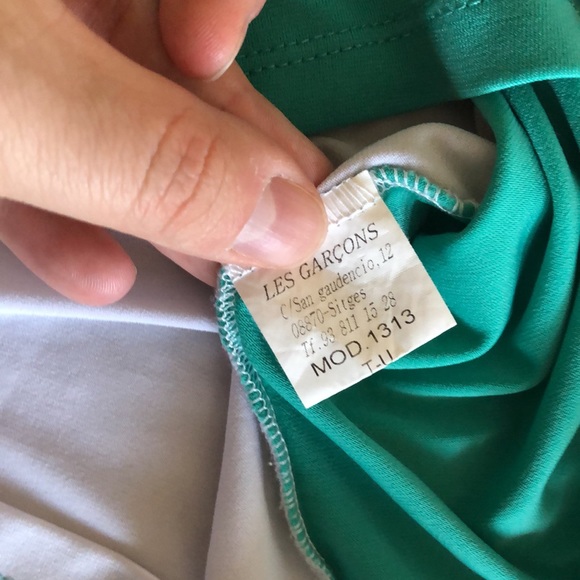 Green and White colour block tank - Picture 8 of 9